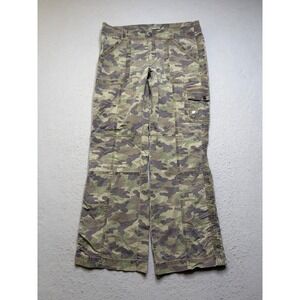Apt. 9 Cargo Pants Women 14 Green Camouflage Y2K Utility Mid Rise Streetwear